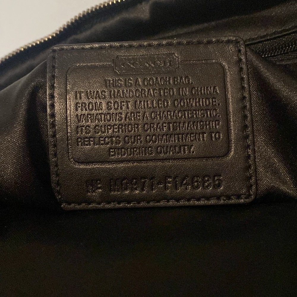 COACH🖤Penelope Black🖤Pebbled Leather Three Compartment Satchel/Like New - Picture 11 of 16